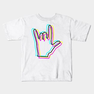 Sign fingers RGB color Kids T-Shirt